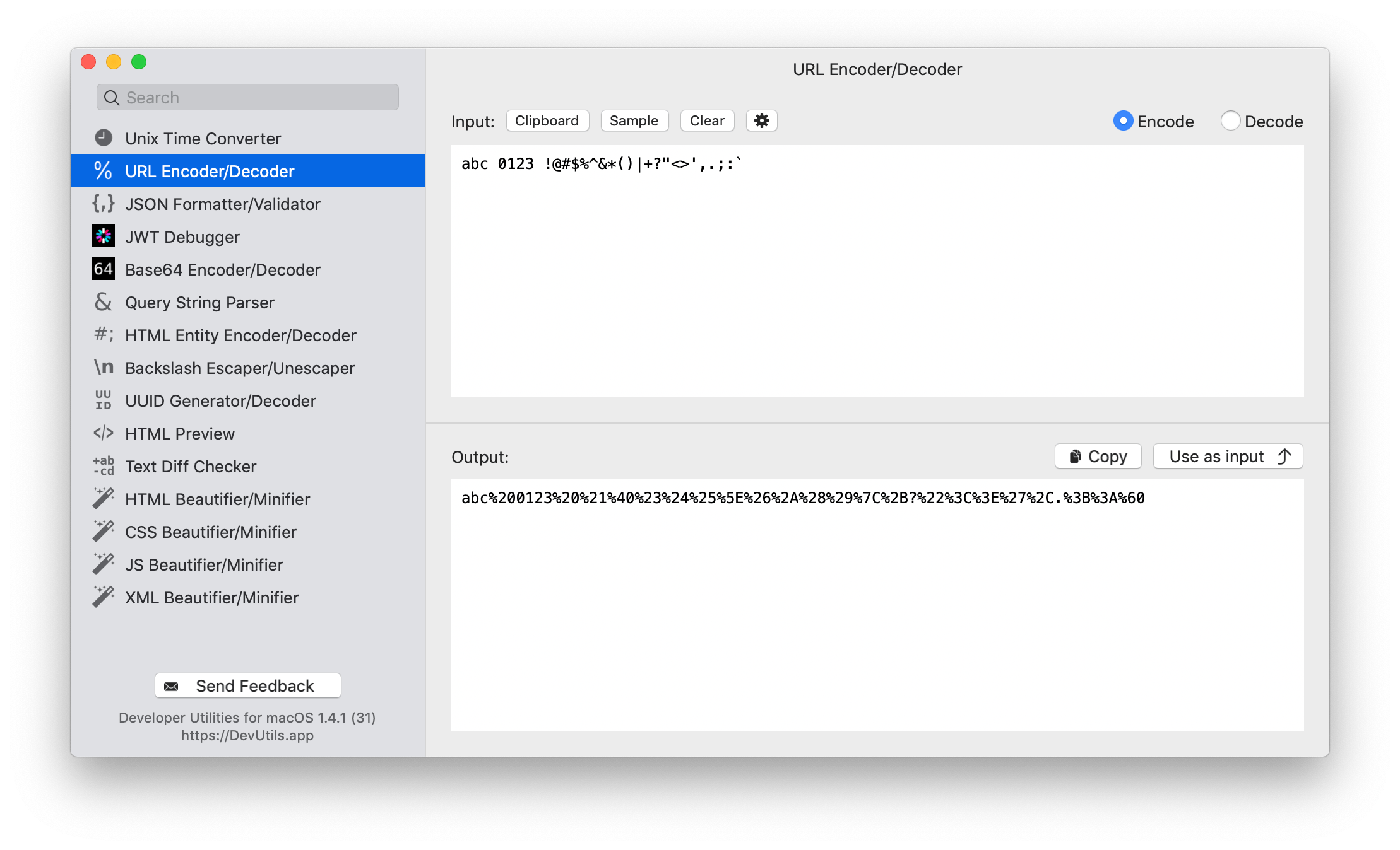 URL Encoder/Decoder macOS app