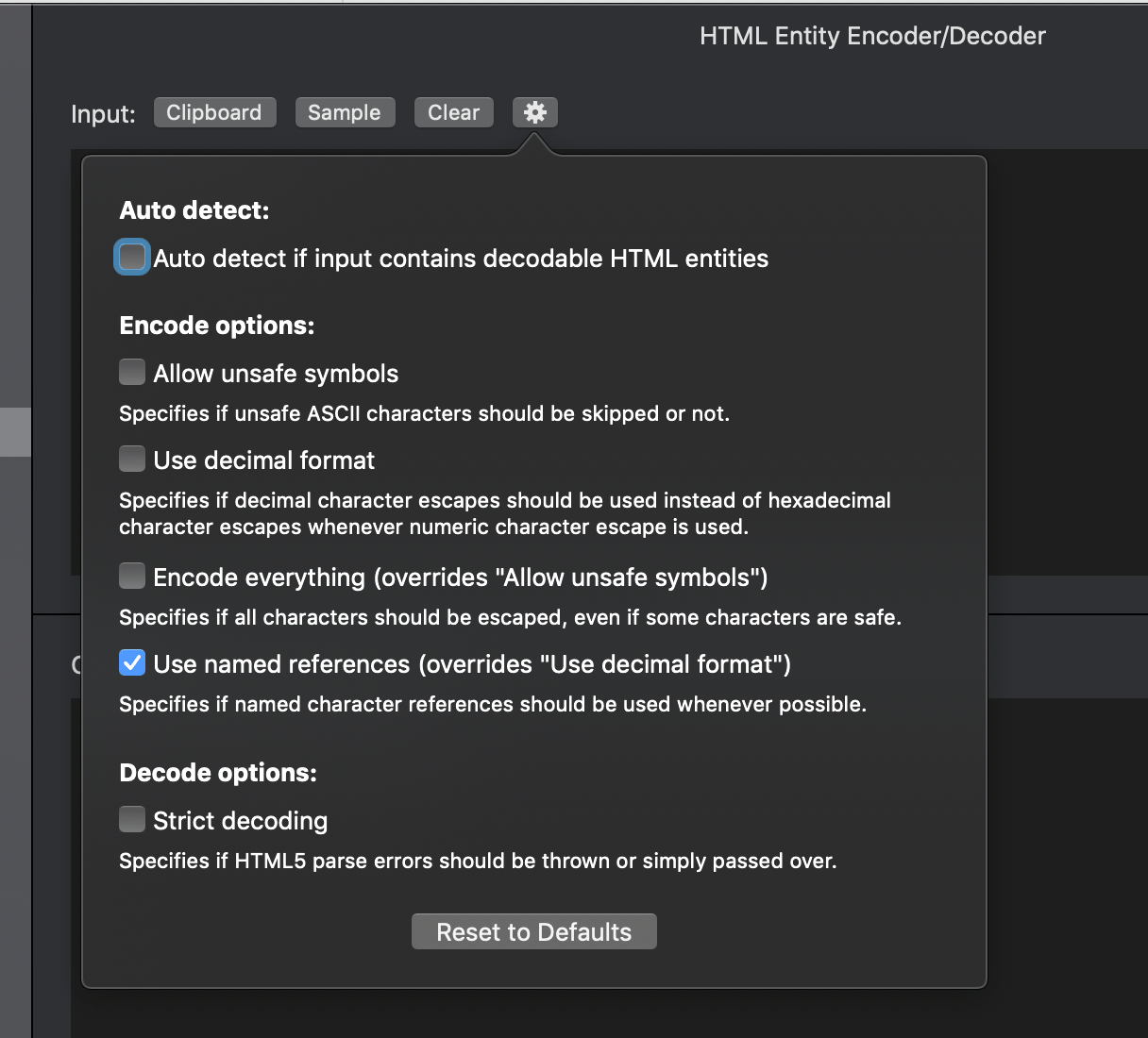 DevUtils.app: HTML Entity Encoder/Encoder macOS app